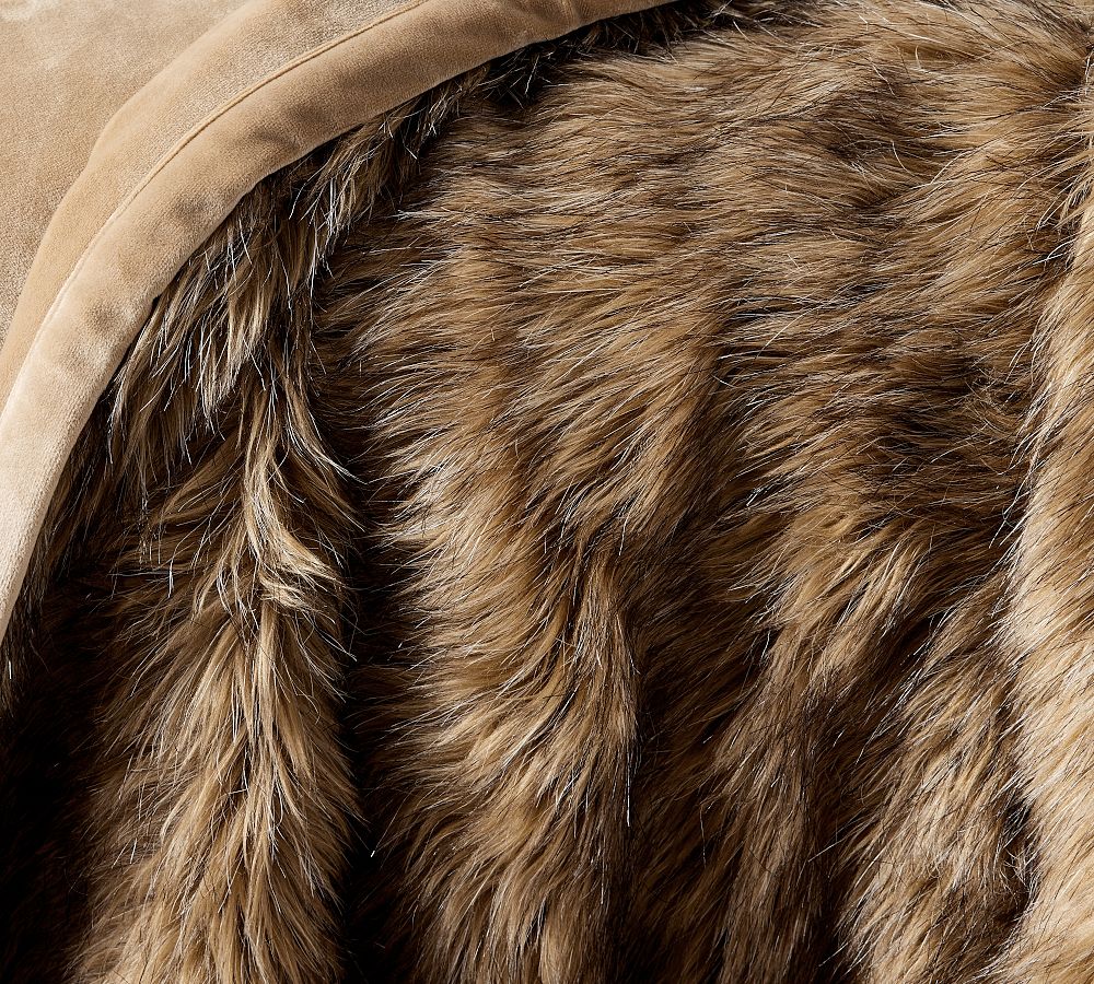Faux Fur Luxe Ombre Throw Pottery Barn