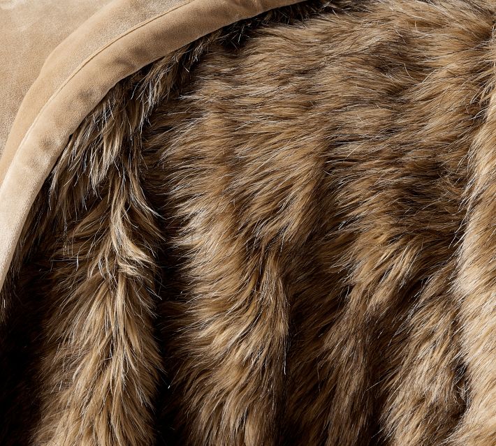 Faux Fur Luxe Ombre Throw
