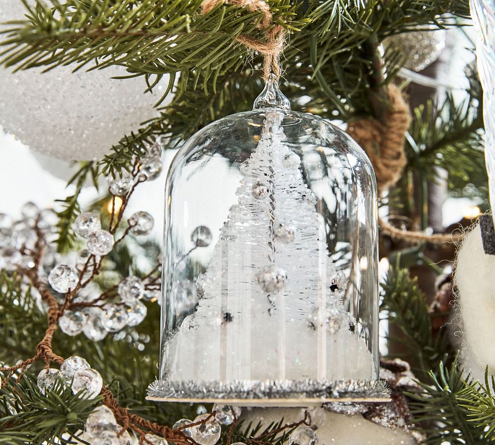 Lit Tree Cloche Ornament | Pottery Barn