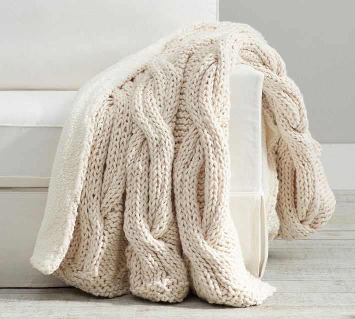 Pottery barn knit online throw