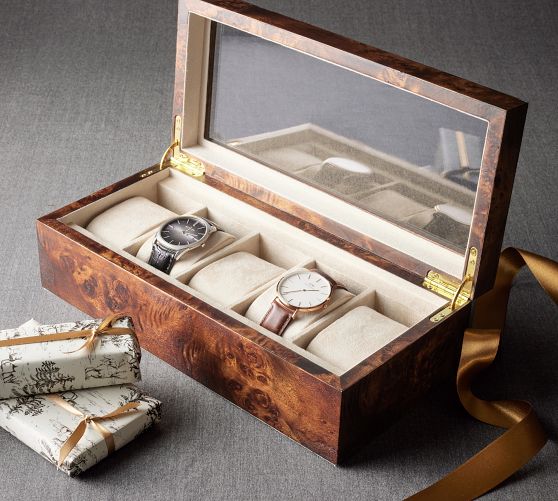 Burlwood Watch Box | Pottery Barn