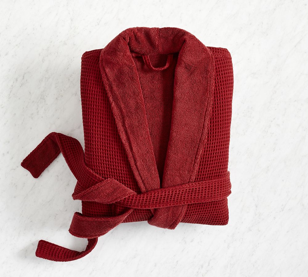 Waffle Weave Resort Robe Pottery Barn