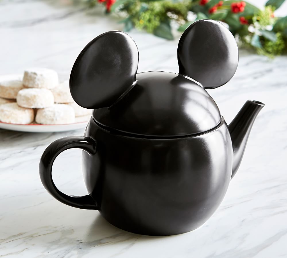 Disney Mickey Mouse Shaped Stoneware Teapot Pottery Barn