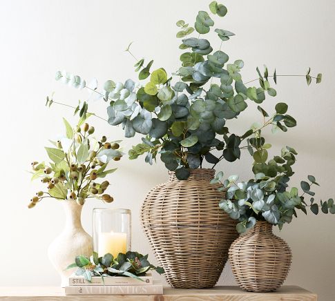 Pointed Eucalyptus faux greenery stems – Carver Junk Company