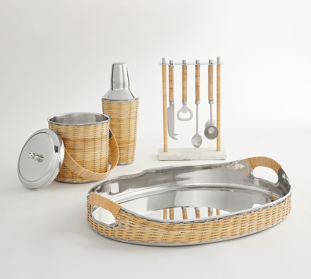 Harbour Woven Barware Collection | Pottery Barn