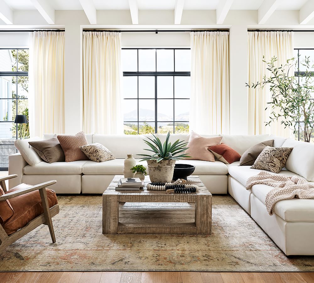 Palisades Square Reclaimed Wood Coffee Table Pottery Barn