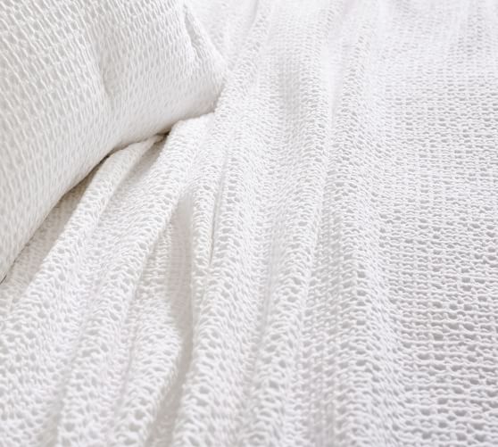 Vintage Washed Cotton/Linen Blanket | Pottery Barn