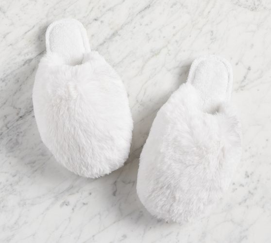 Alpine Faux Fur Slippers Pottery Barn