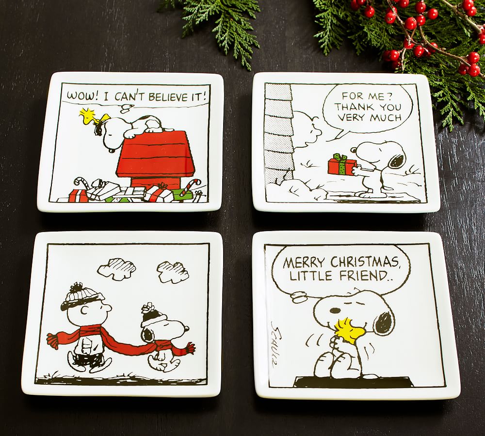 Peanuts christmas clearance plates