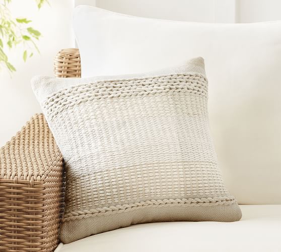 Arlan Textured Outdoor Throw Pillow Pottery Barn
