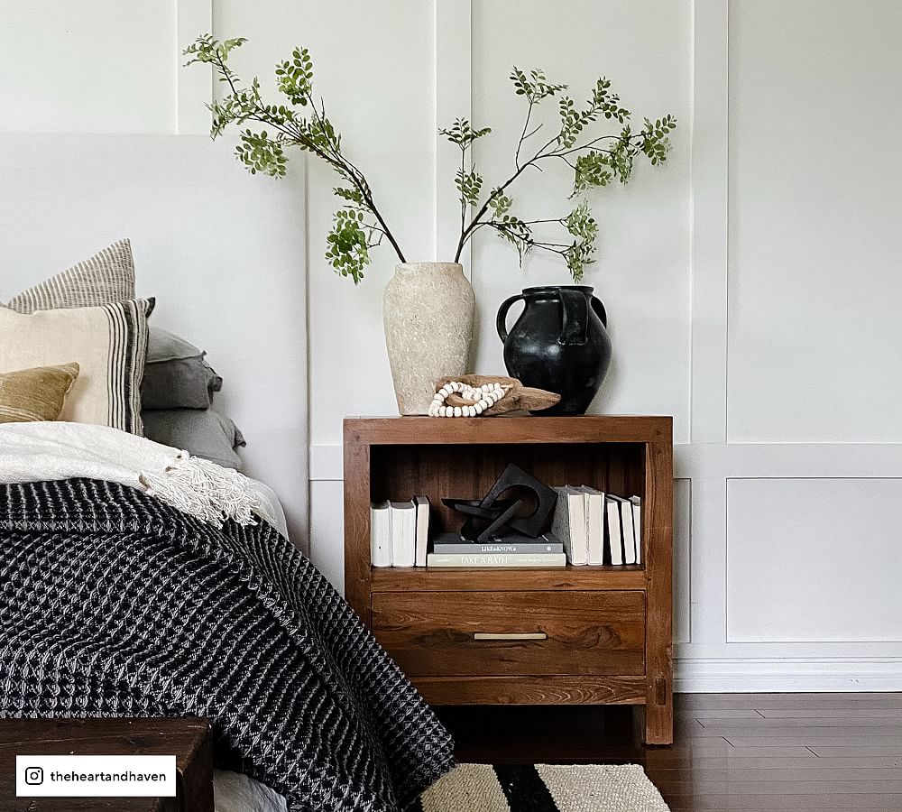Menlo Reclaimed Teak Nightstand Pottery Barn