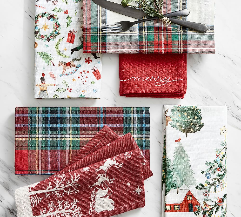 Christmas in the Country Cotton Napkins - Set of 4