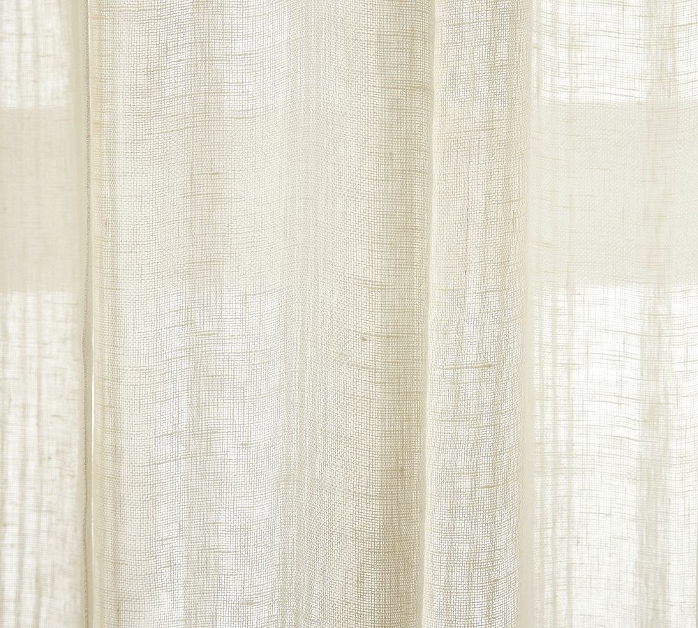 Shadow Stripe Sheer Curtain | Pottery Barn