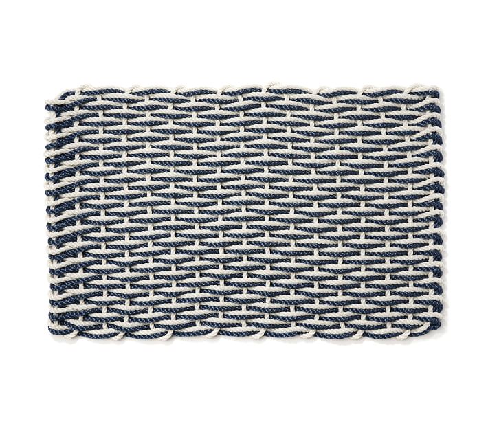 The Rope Co. Coastal Oyster Two-Tone Handwoven Doormat