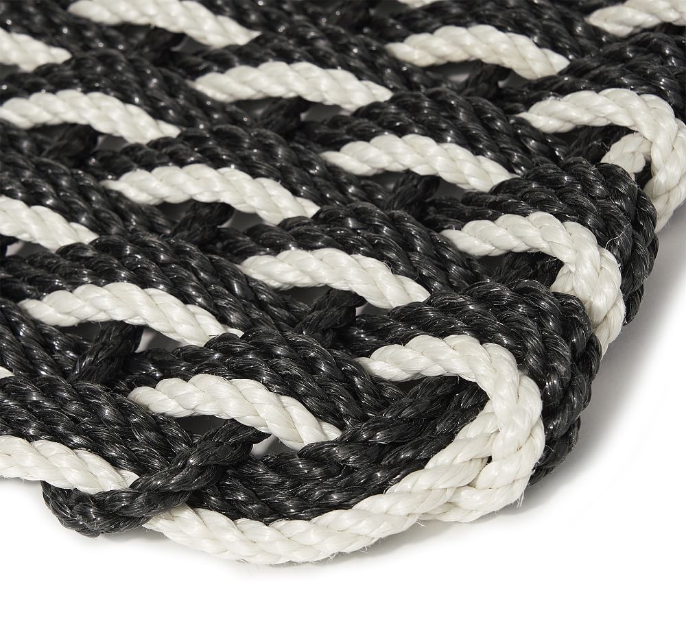 The Rope Co. Coastal Oyster TwoTone Handwoven Doormat Pottery Barn