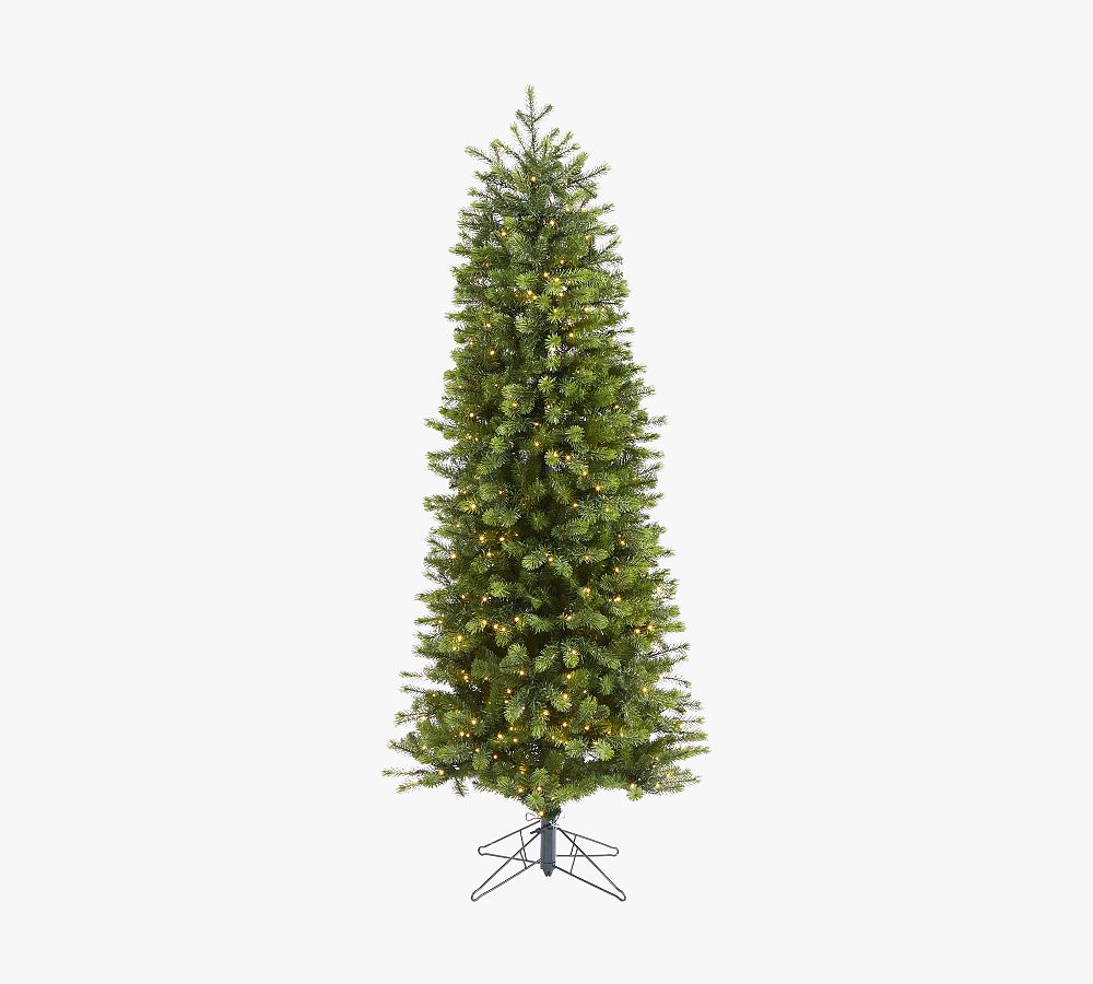 Lit Slim Colorado Mountain Spruce Faux Christmas Tree - 6.5 Ft.