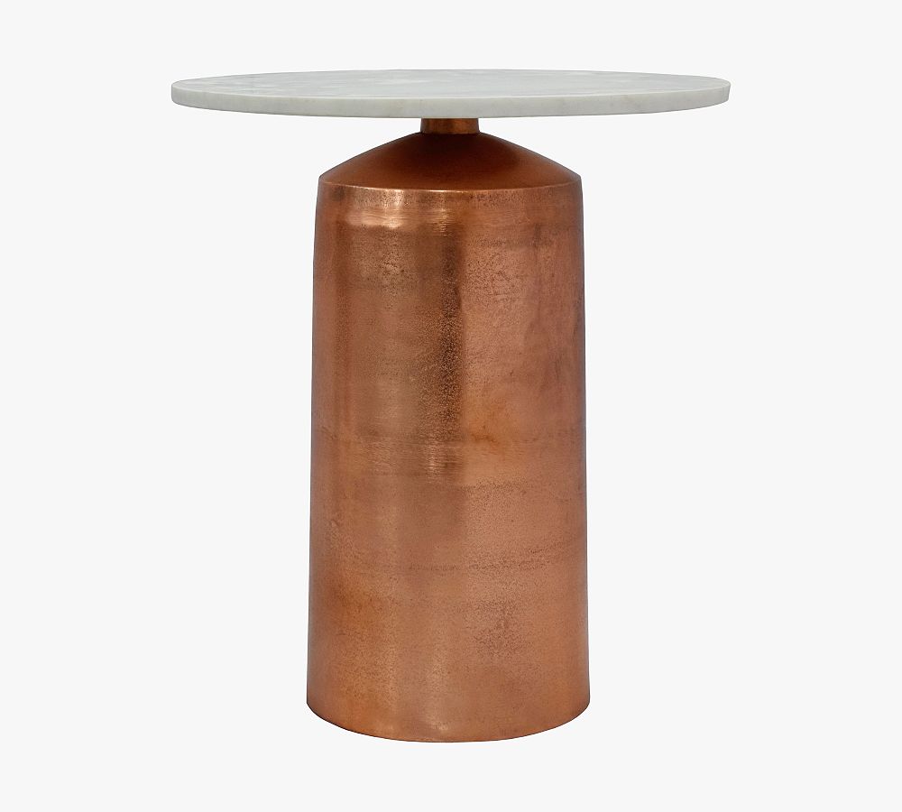 Davis Round Marble Accent Table Pottery Barn