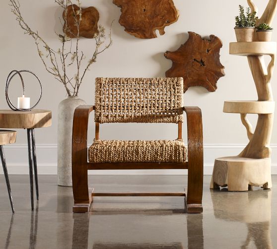 Liam Woven Armchair Pottery Barn