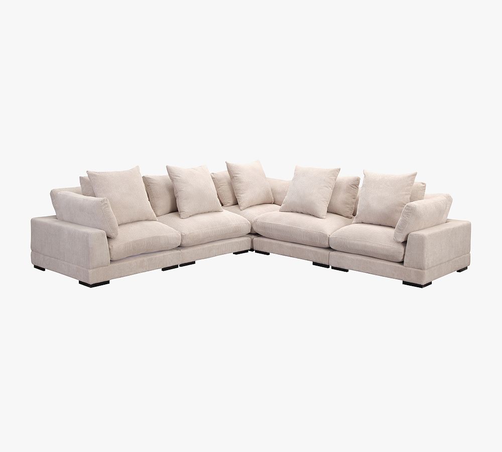 Meritage Modular Square Arm Upholstered L-Shaped Sectional