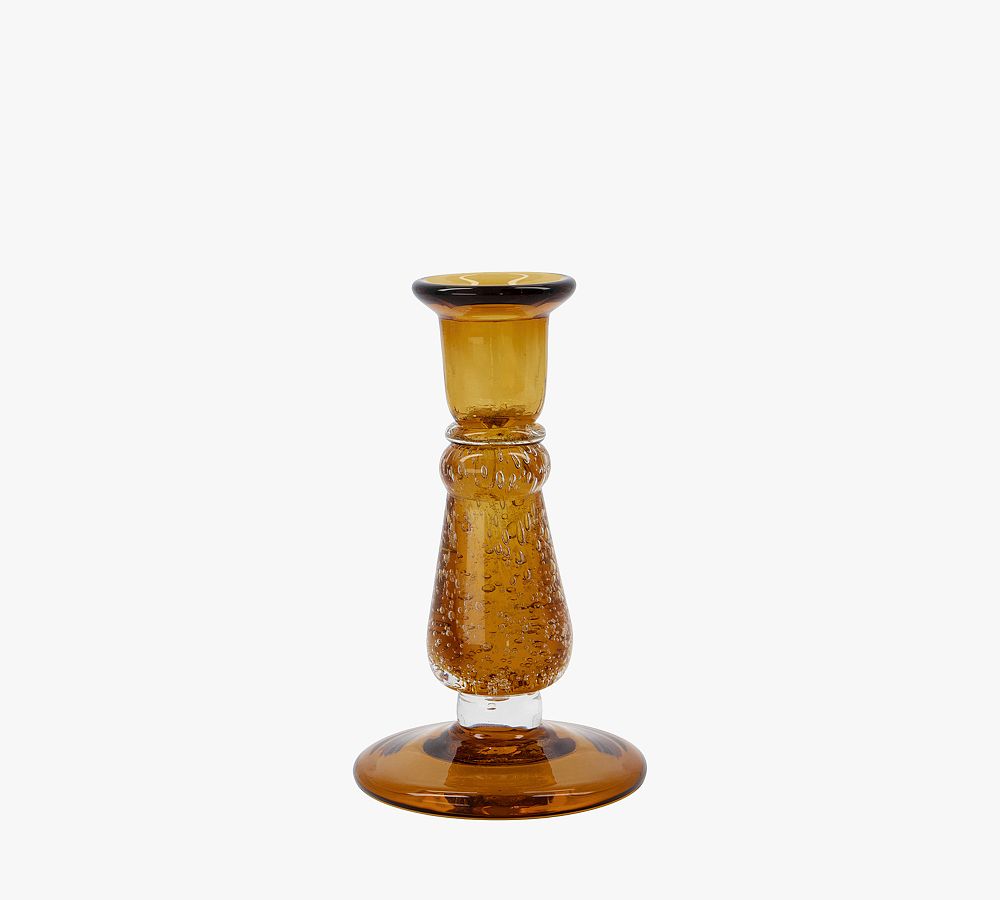 Cynder Handmade Glass Taper Candleholder
