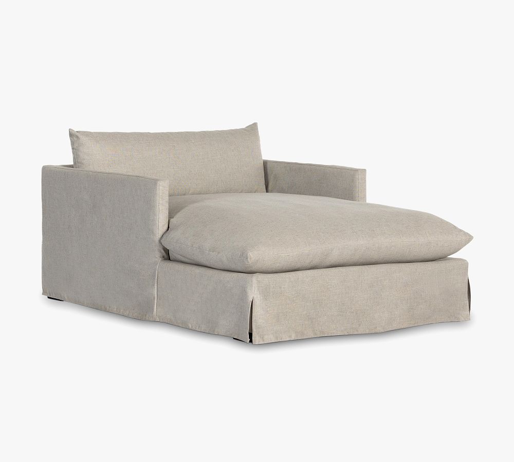 Enzo Upholstered Chaise Lounge Pottery Barn