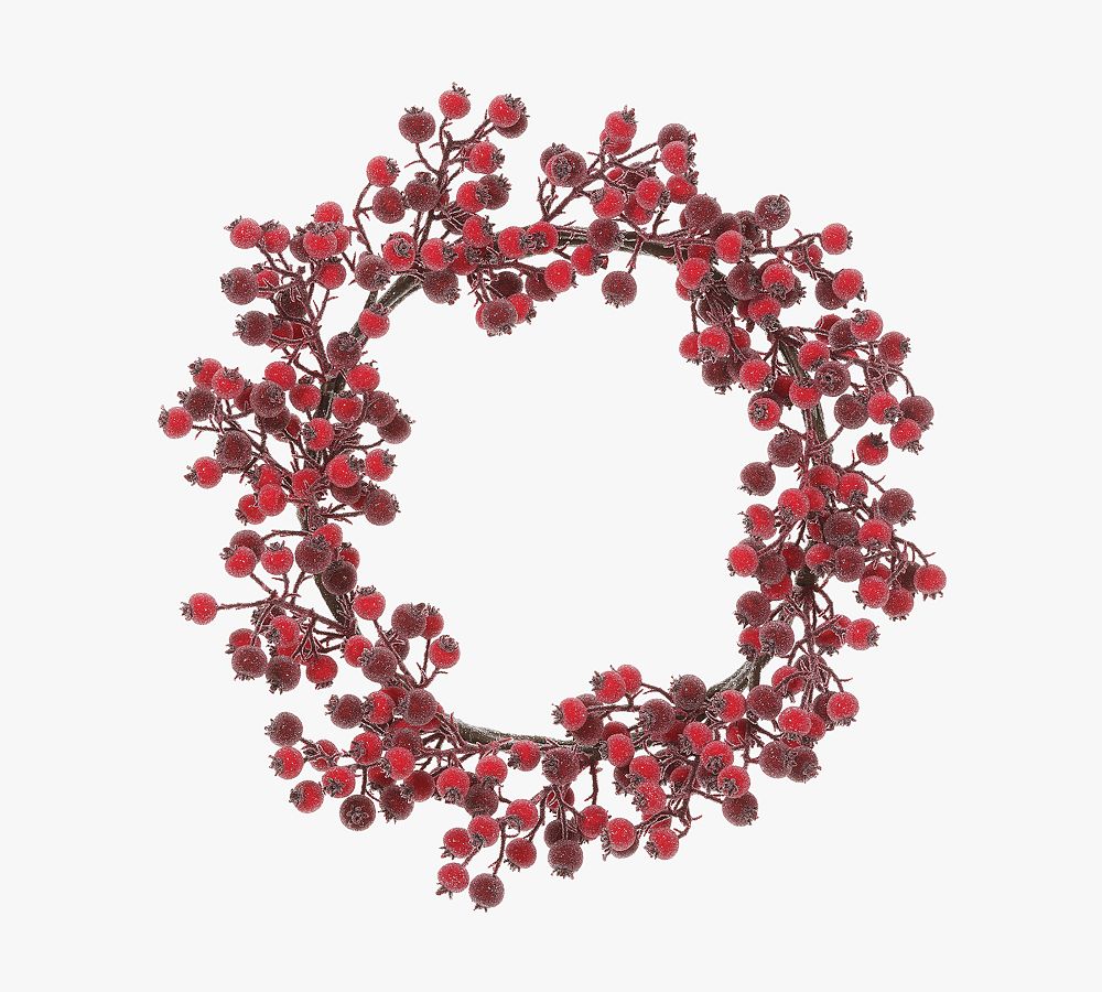 Faux Red Berry Wreath & Garland