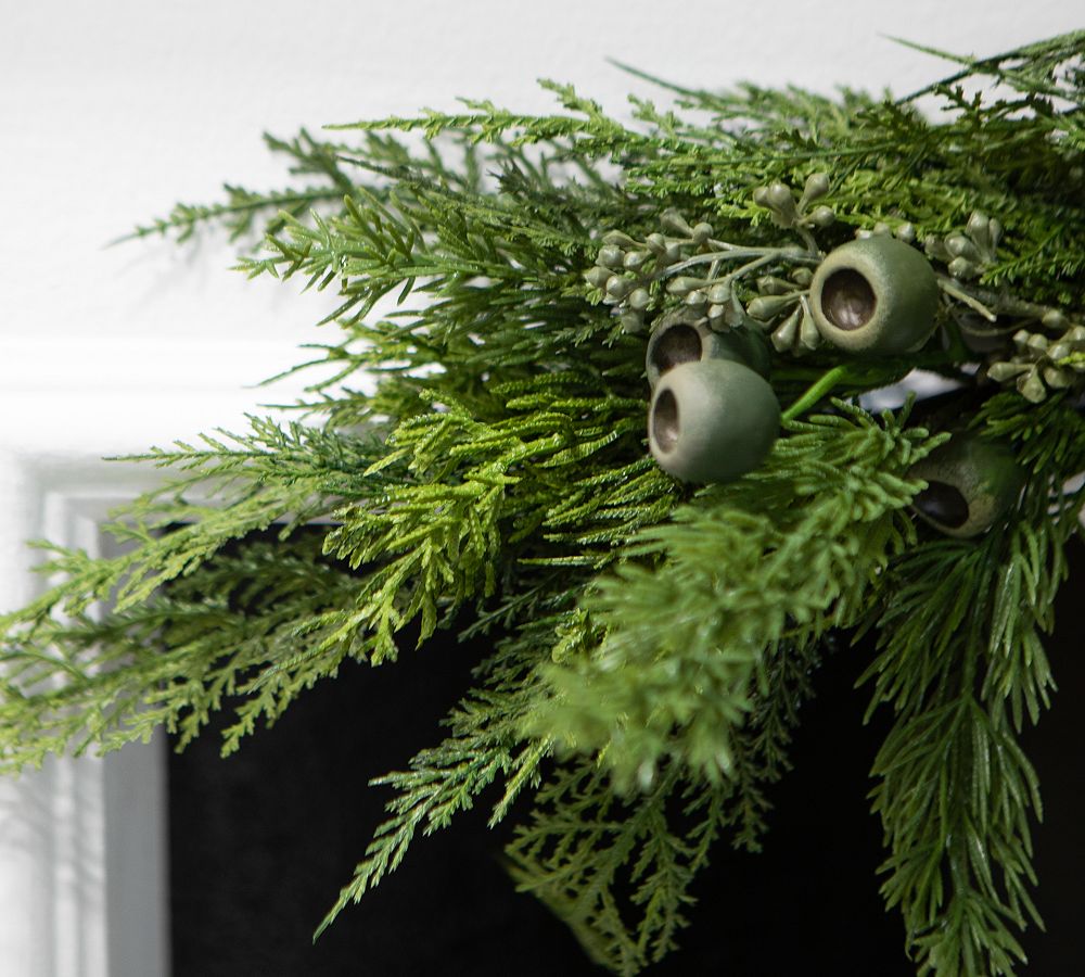 Faux Eucalyptus Pod & Pine Swag | Pottery Barn