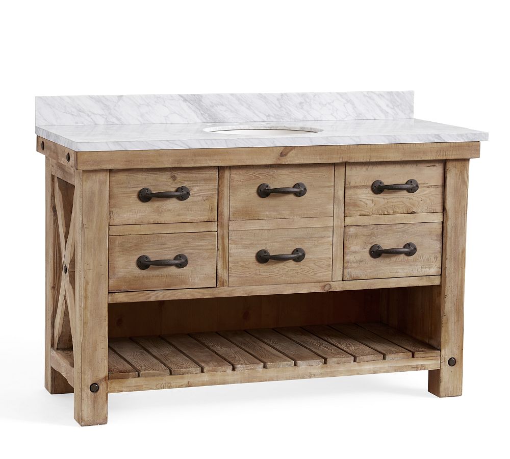Benchwright 56.5" Single Sink Vanity | Pottery Barn