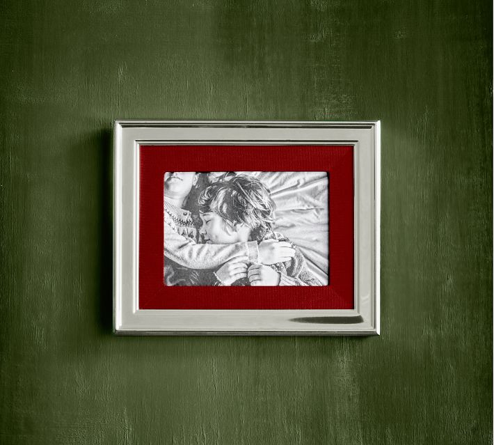 Red Distressed Picture Frame, Charcoal Mat