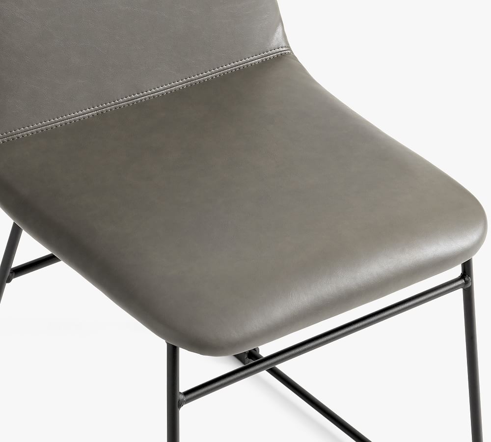 Zoe Leather Dining Chair Pottery Barn