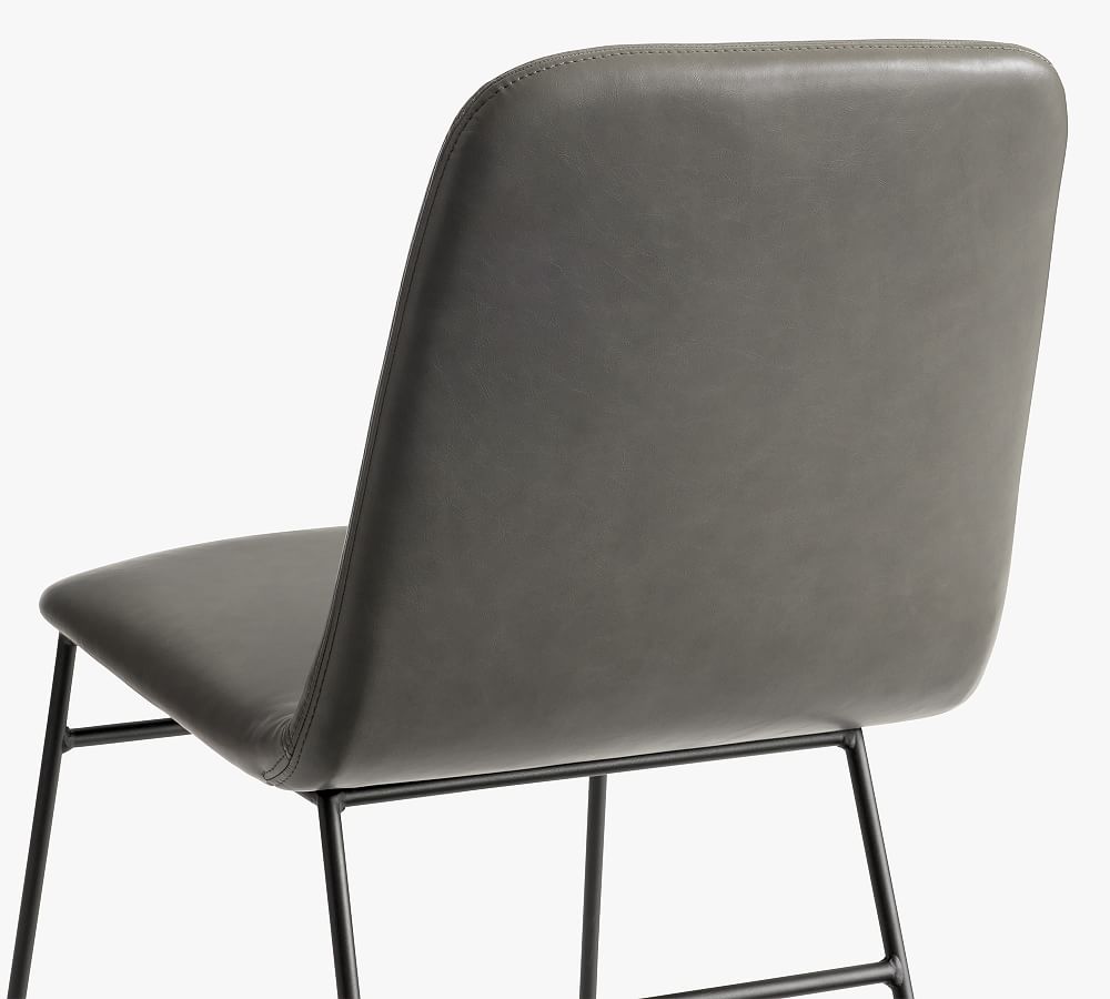 Zoe Leather Dining Chair Pottery Barn