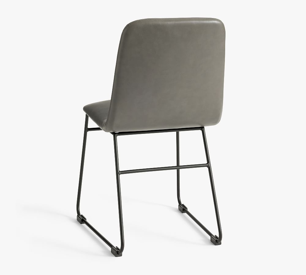 Zoe Leather Dining Chair Pottery Barn