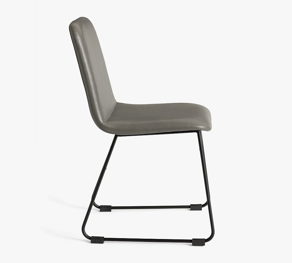 Zoe Leather Dining Chair Pottery Barn