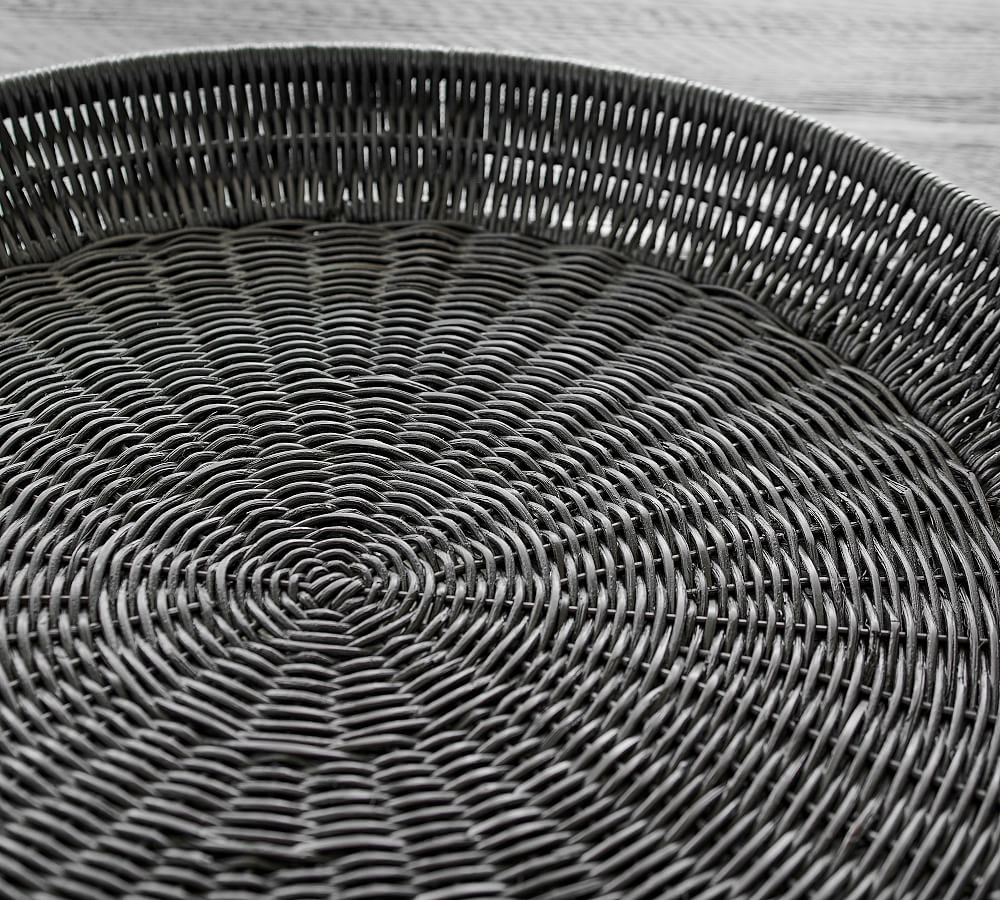 Handwoven Rattan Round Tray