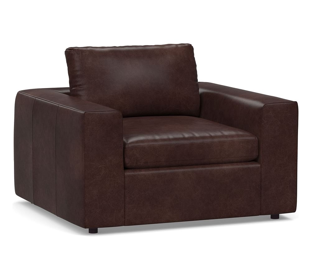 Dream Square Wide Arm Leather Armchair