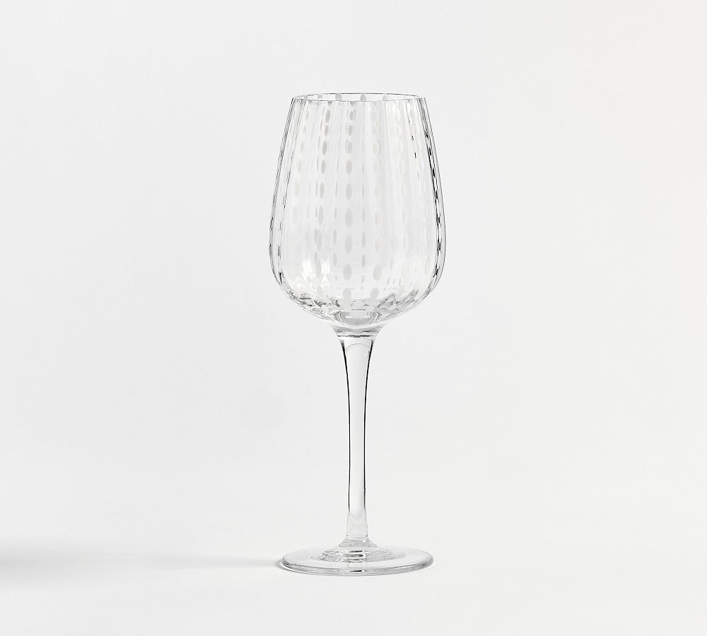 Pottery Barn Finesse Grid Crystal Drinking Glasses - Set of 4