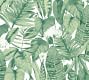 Tropical Jungle Green Leaf Removable Wallpaper | Pottery Barn