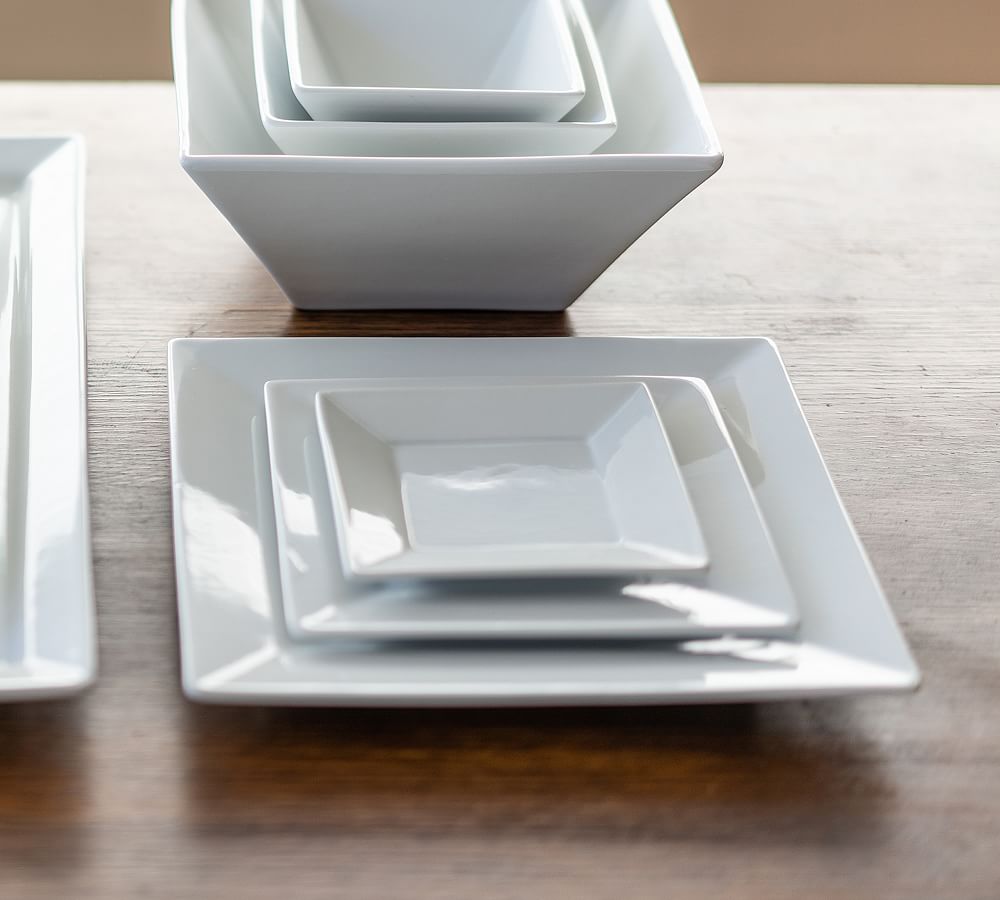Williams Sonoma Brasserie All-White Porcelain Dinner Plates, Set