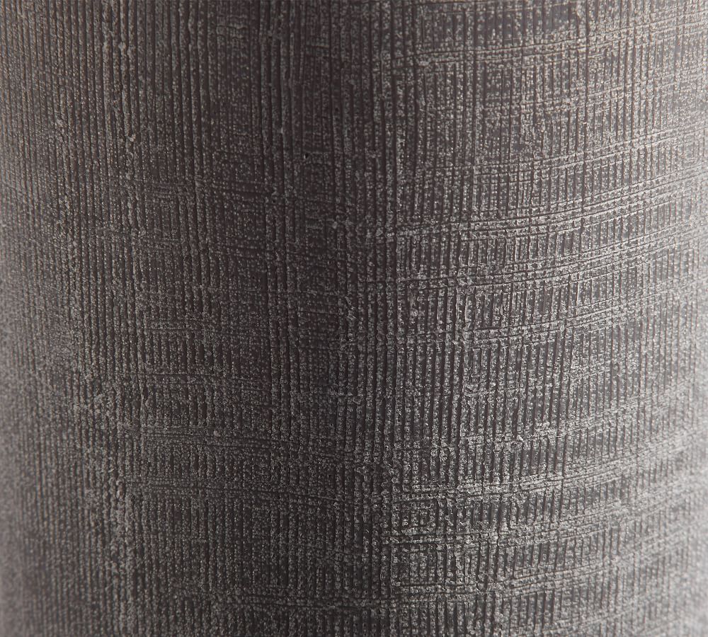 Premium Flickering Flameless Wax Pillar Candles Linen Textured