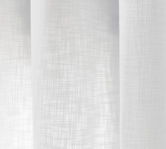 Seaton Textured Cotton Grommet Curtain | Pottery Barn