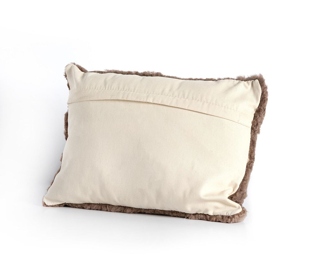 Gretel Patchwork Shearling Lumbar Pillow