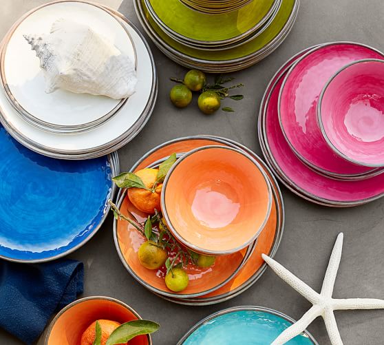 Swirl Melamine Salad Plate Pottery Barn