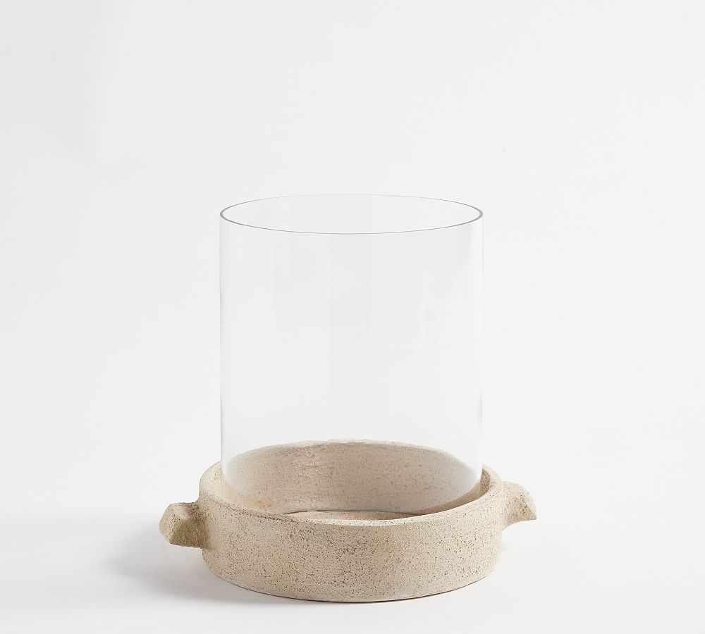 Artisan Handcrafted Ceramic Hurricane Candleholder