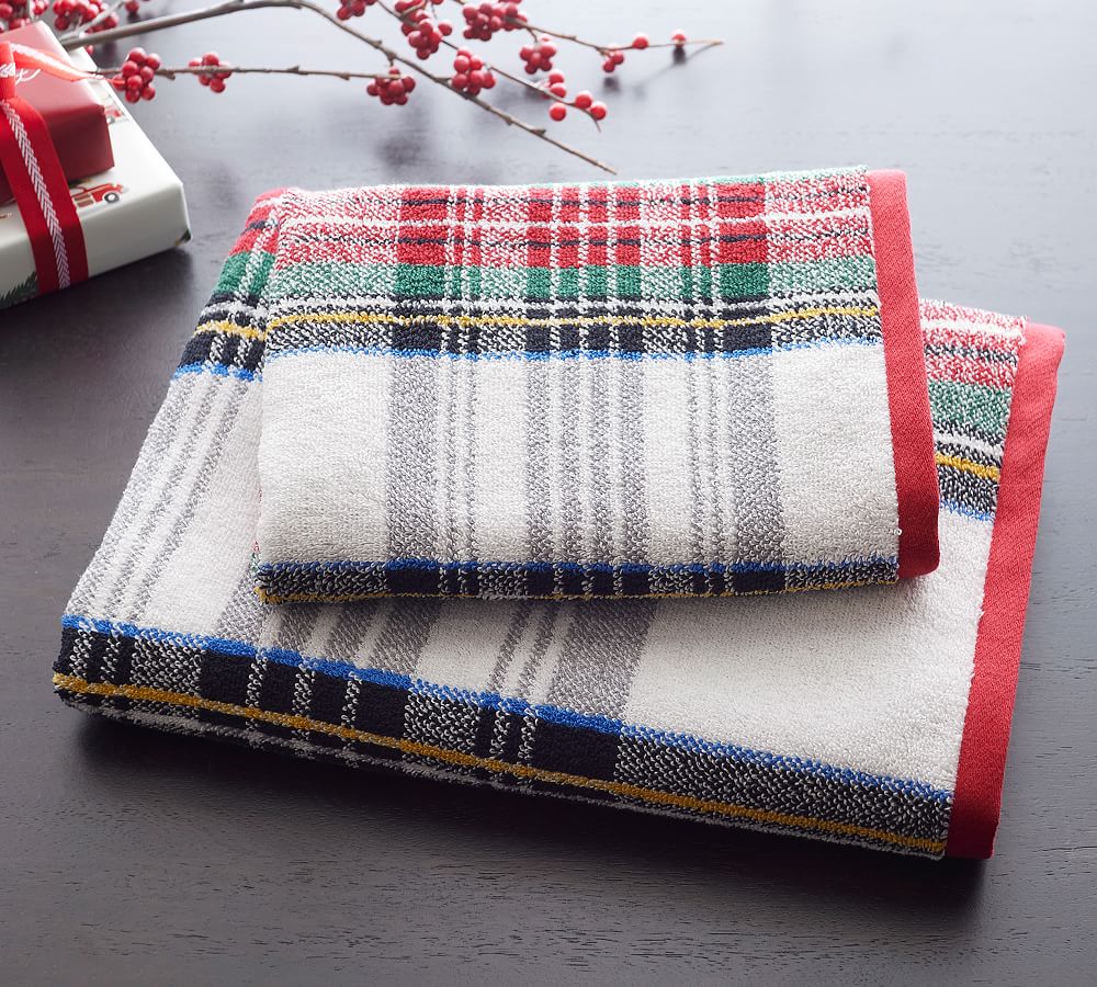 Tartan plaid best sale bath towels