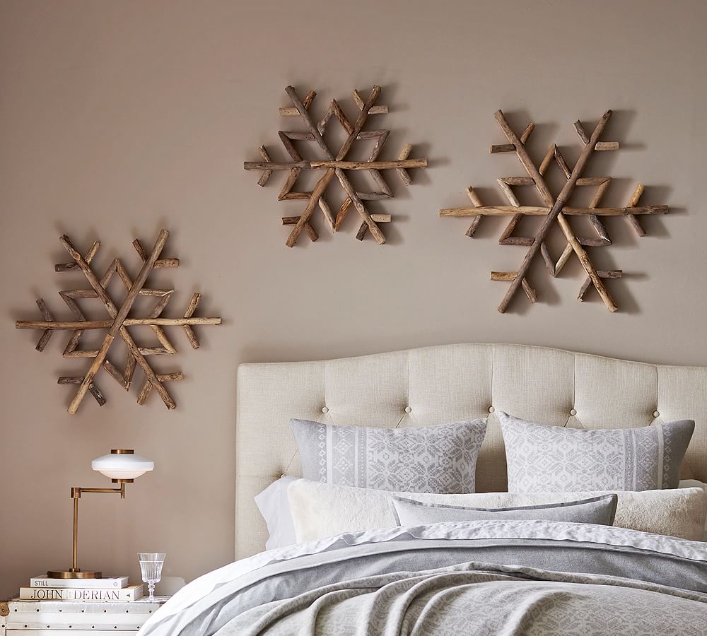 Wood Snowflake Decor  Repurposed With Heart