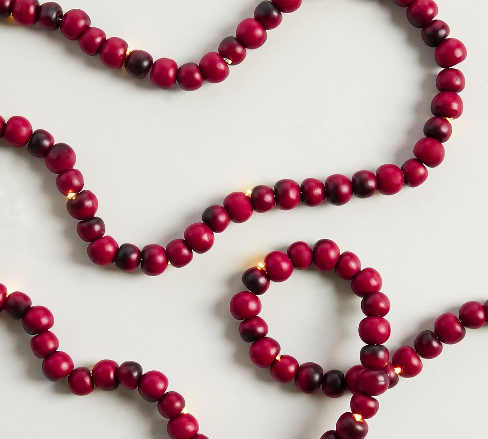 Cranberry String Light Garland