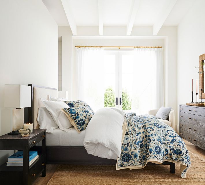 My Favorite Power Couple- The Pottery Barn Belgian Flax Linen Duvet Cover  and Diamond Quilt 