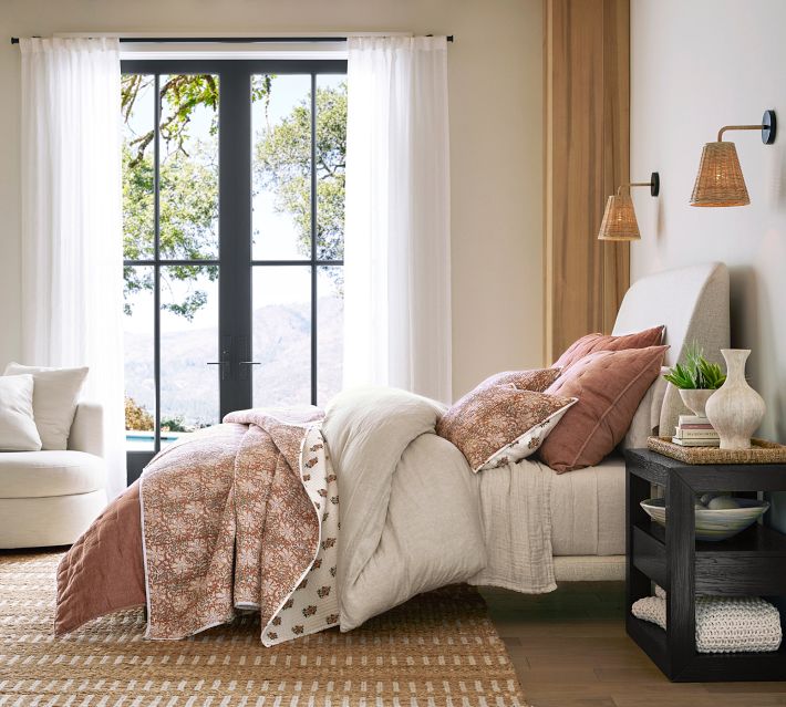 My Favorite Power Couple- The Pottery Barn Belgian Flax Linen Duvet Cover  and Diamond Quilt 