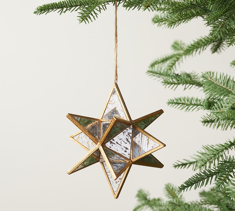 mirrored star christmas ornament