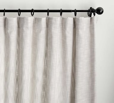 Seaton Textured Cotton Curtain | Pottery Barn